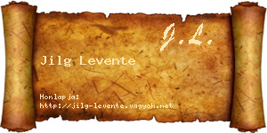 Jilg Levente névjegykártya